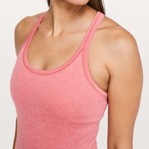 Blush Coral Lululemon Cropped EBB to street tank 4 *no longer sold